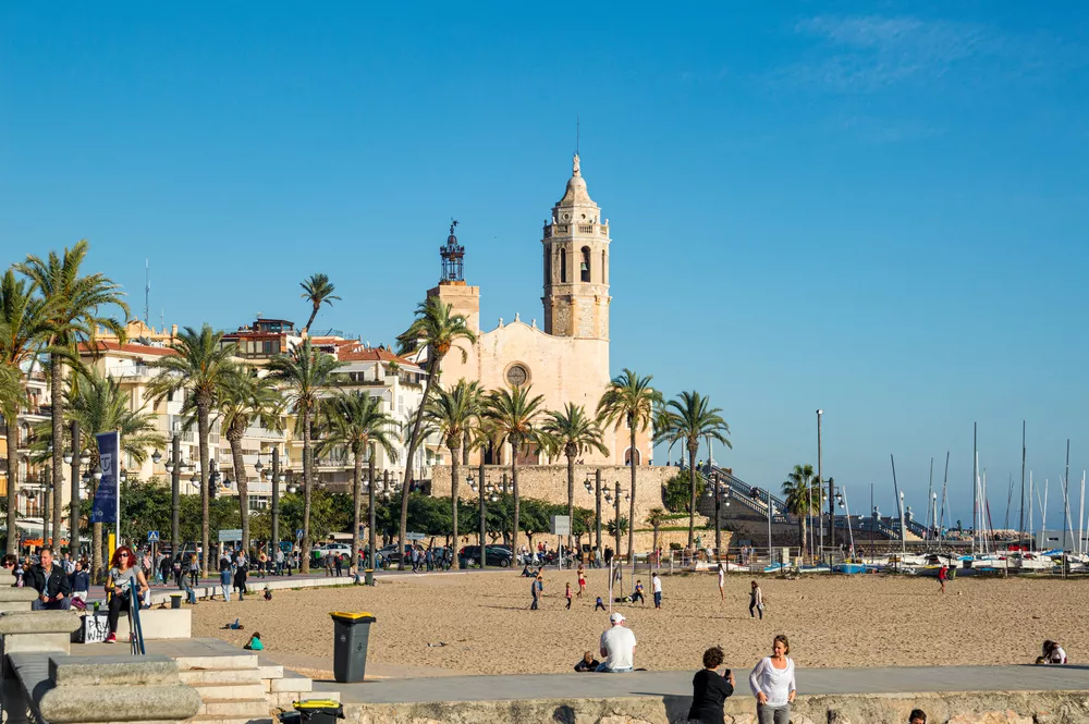 De stad Sitges in Catelonië