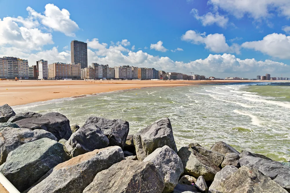 Oostende aan de kust in België