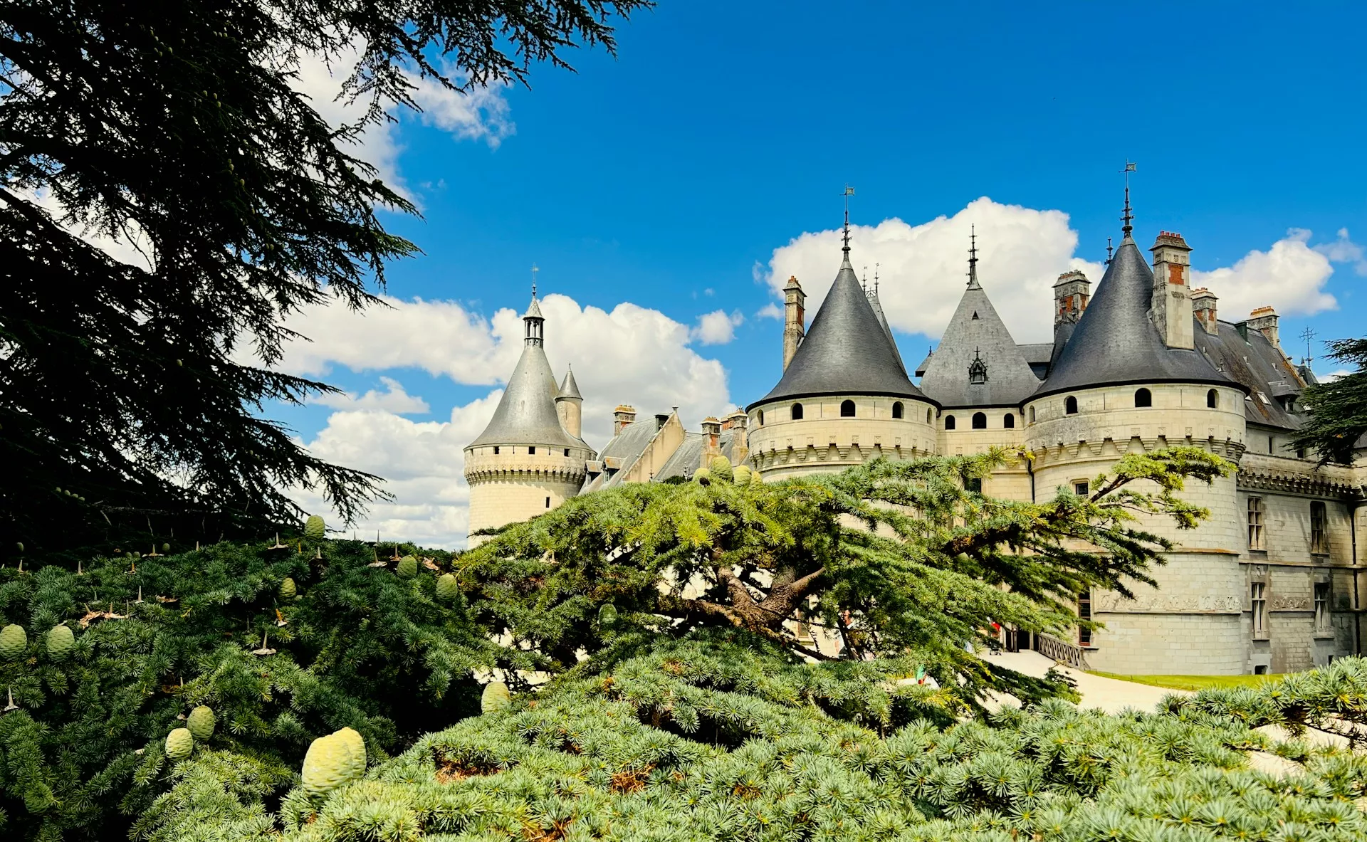 Kamperen bij een kasteel in Frankrijk